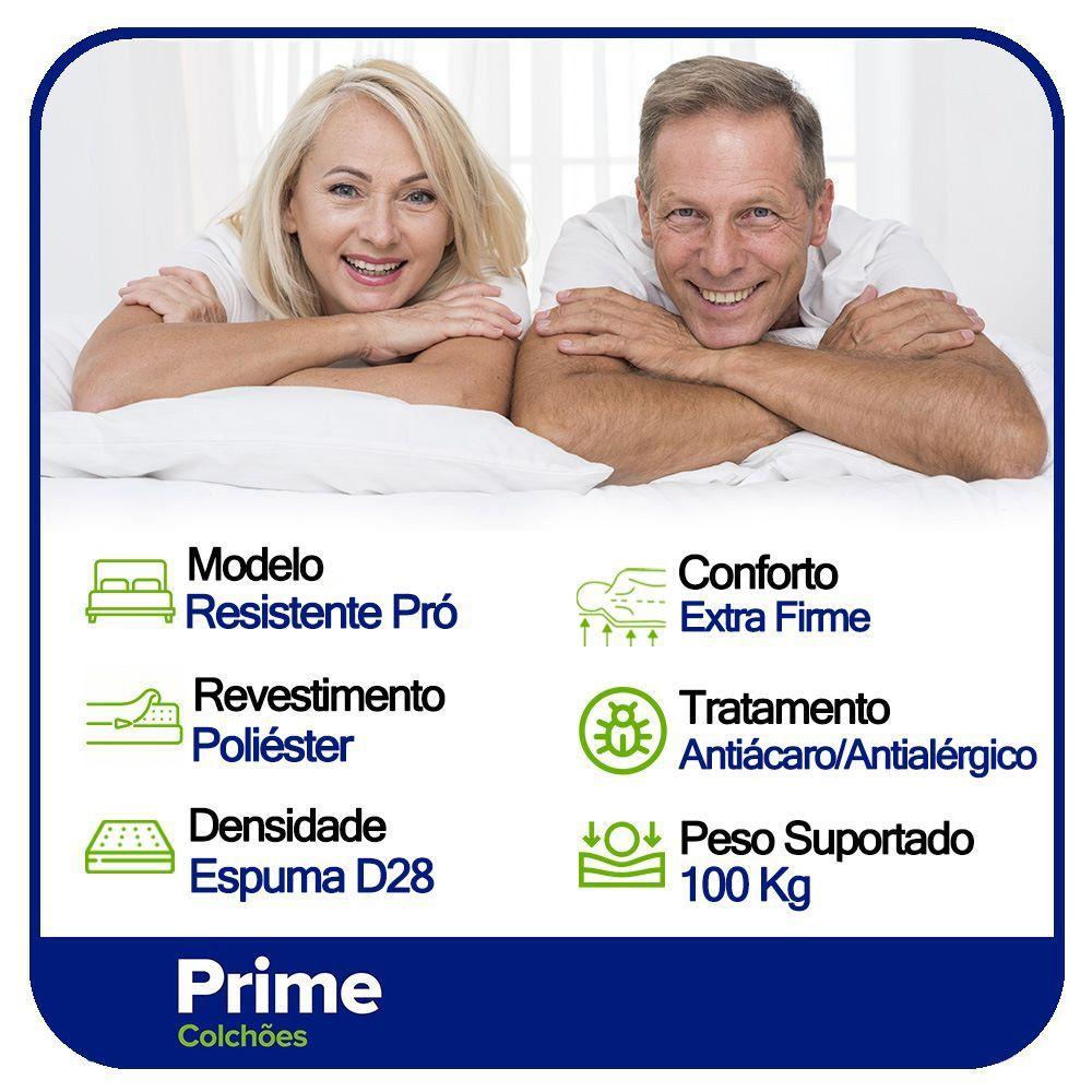 Miniatura Cama Box Casal + Colchão Casal Ortopédico Resistente Pró D28 Prime Colchões 48x138x188 Marrom