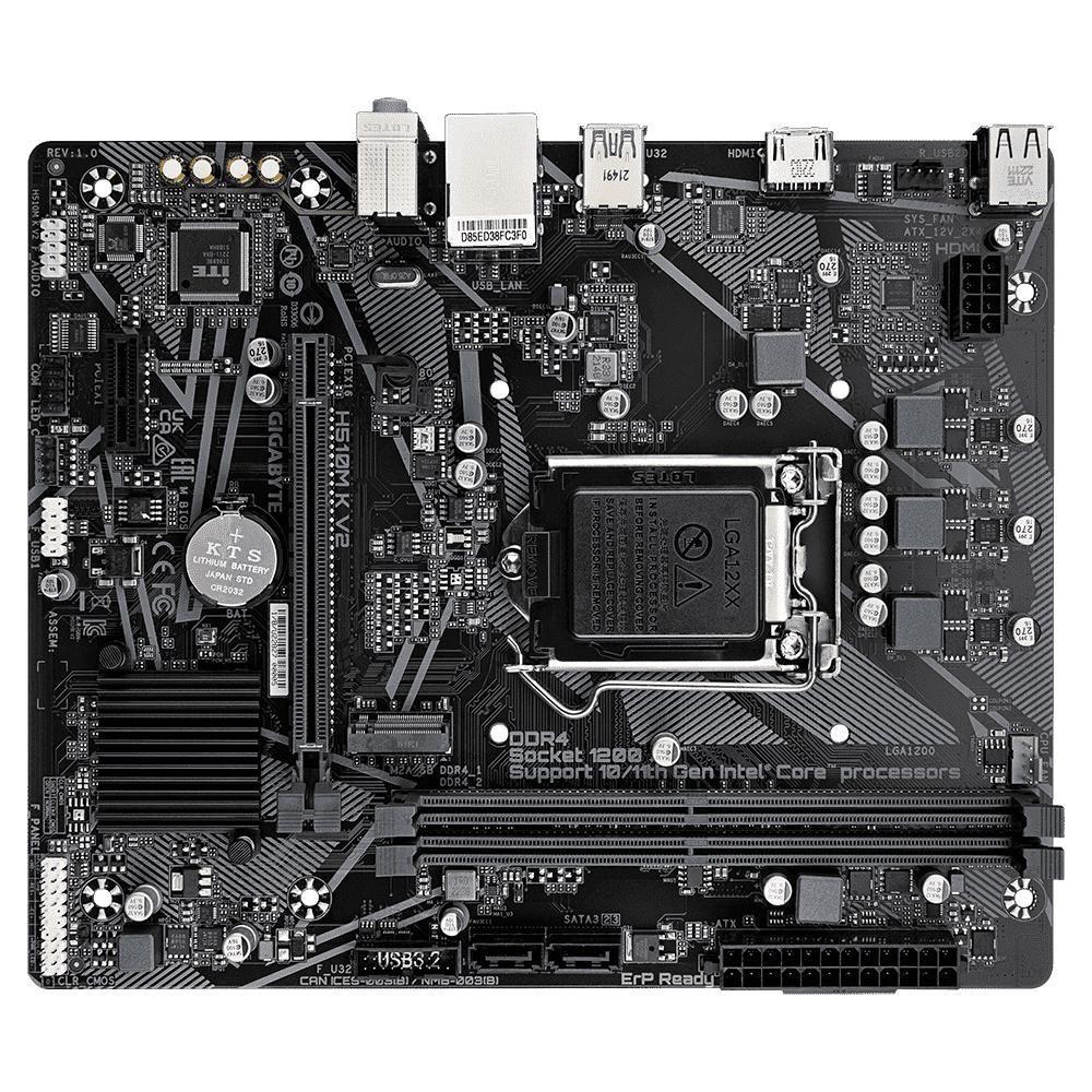 Miniatura Placa Mae Gigabyte Intel Lga (1200) Matx Ddr4 - H510m K V2 1.0