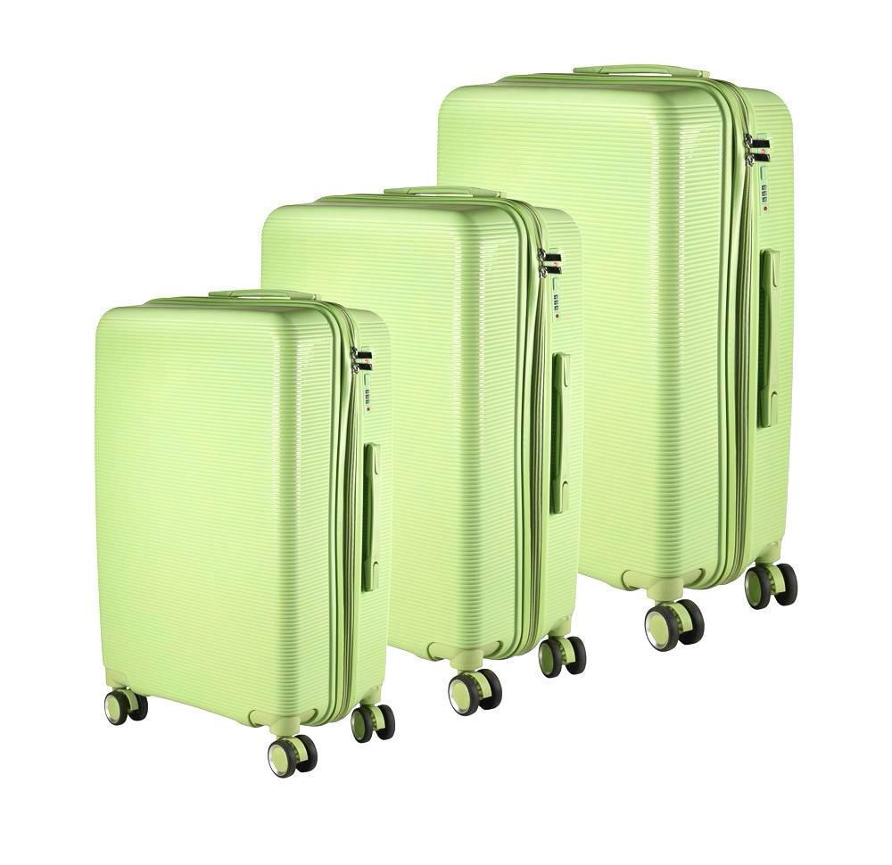 Miniatura Kit Mala 35Kg + 23Kg + 10Kg Polipropileno Inquebrável Verde