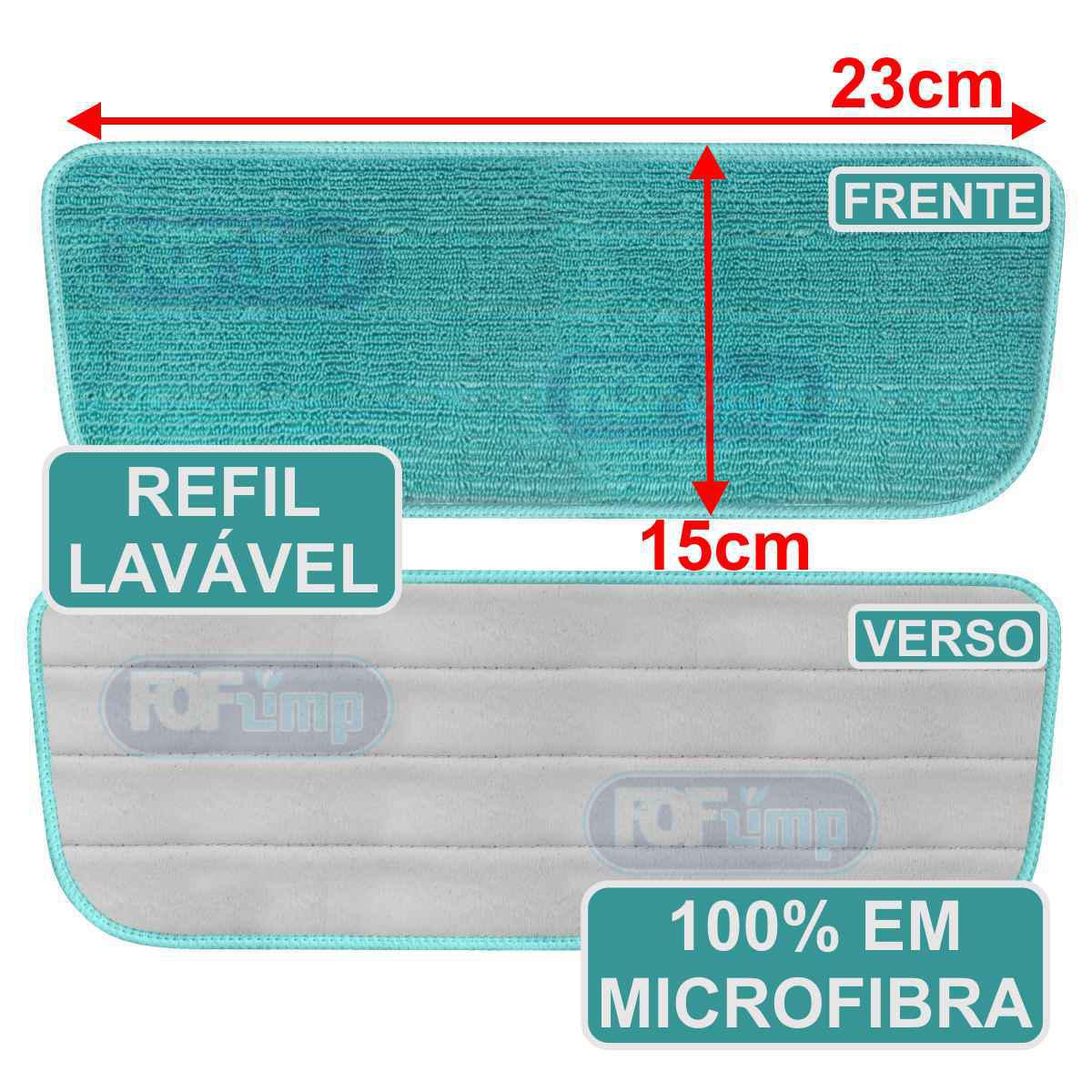 Miniatura Kit Mop Spray Fit Flashlimp Reservatório Limpa Piso + Refil