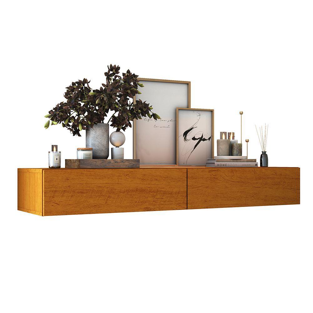 Miniatura Aparador Buffet Suspenso 110cm Em Mdf Sala Hall De Entrada Naturale