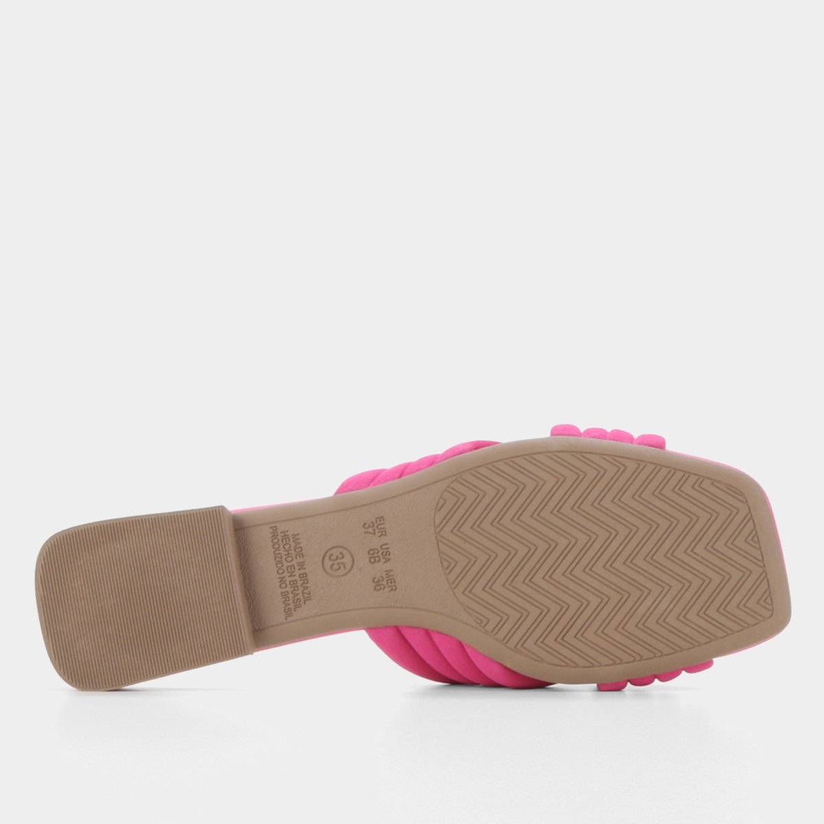 Rasteira Shoestock For You Tiras Cruzadas Comforto Pink - 34