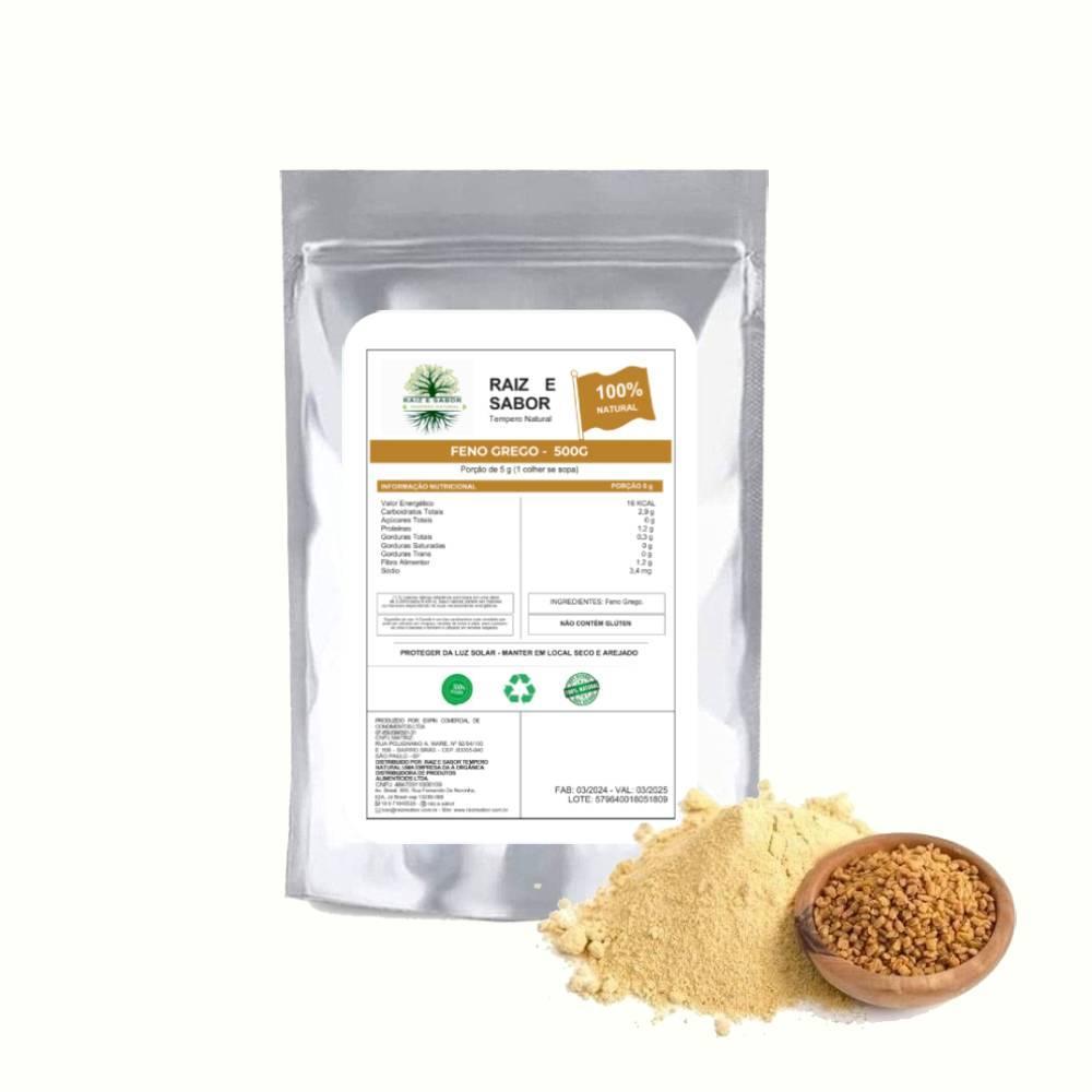 Miniatura Feno Grego Em Pó 500G, Raiz E Sabor Tempero Natural