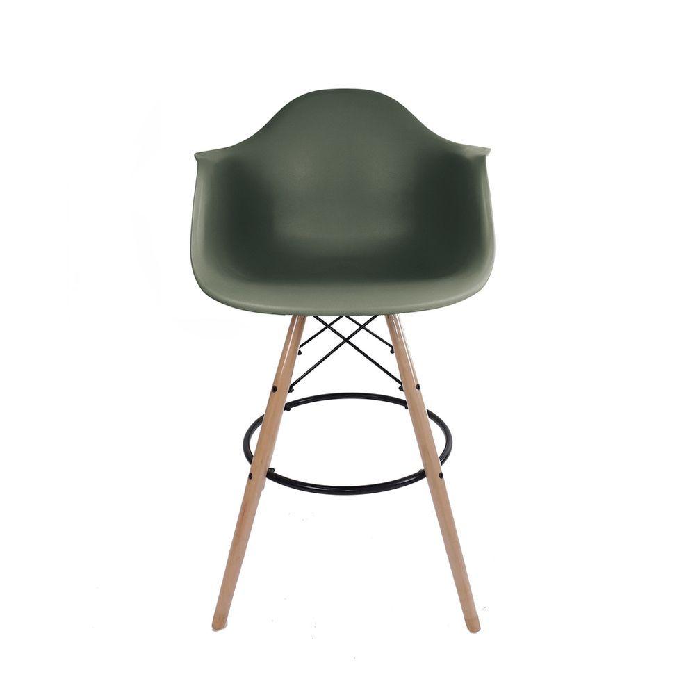 Miniatura Banqueta Eames Com Braço Cinza