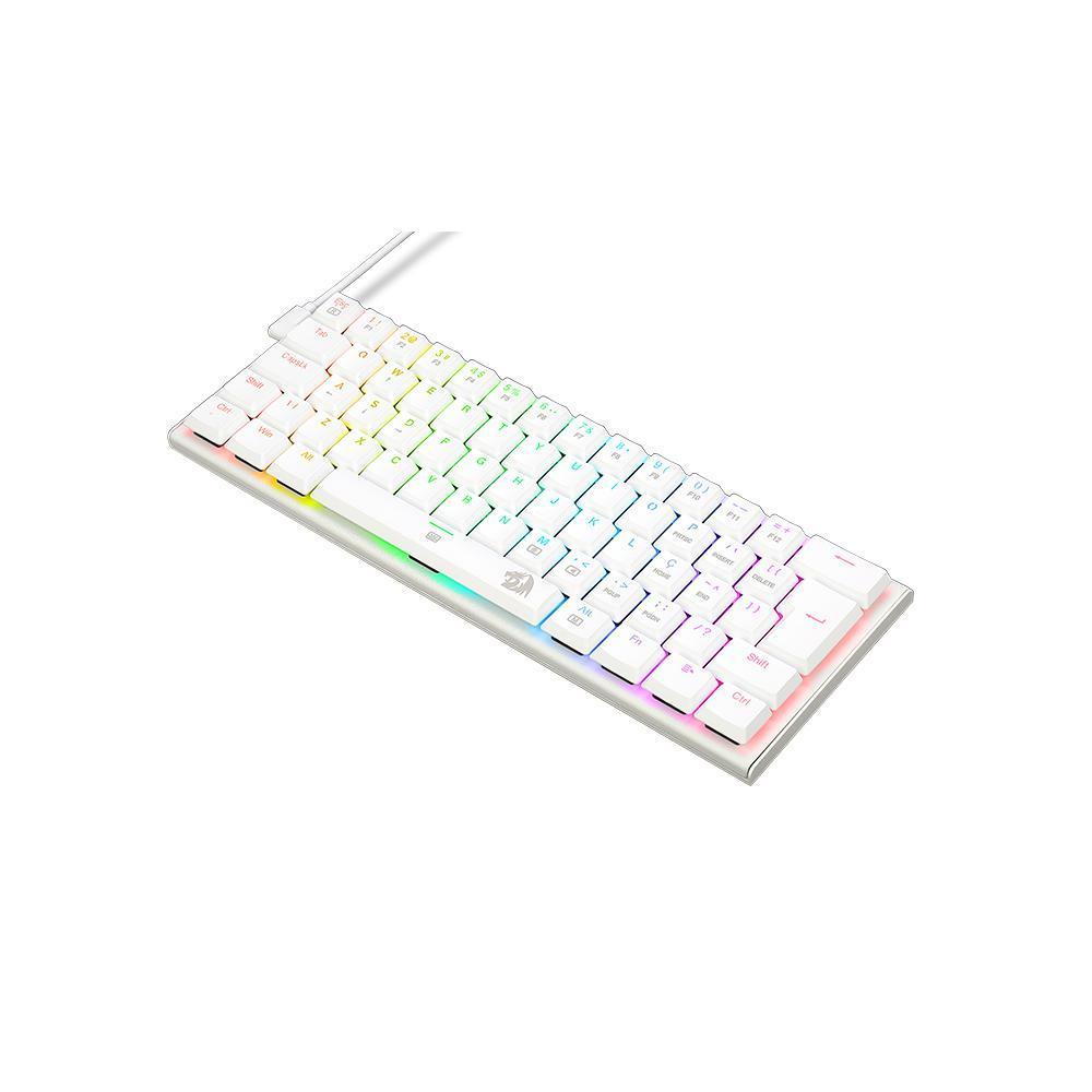 Miniatura Teclado Gamer Redragon Anivia Lunar White Rgb Switch Marrom
