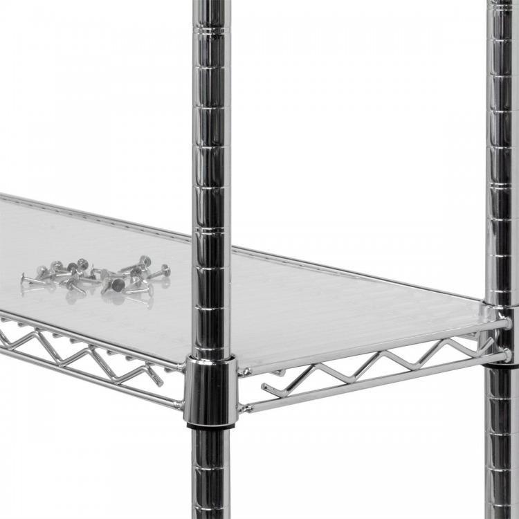 Miniatura Estante De Aço Cromado 5 Prateleiras Rack Aramado C Forros