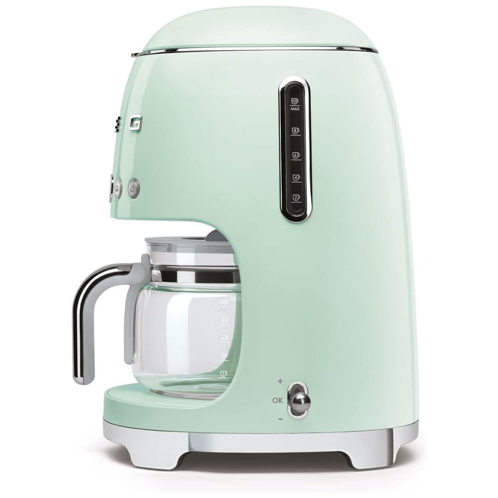 Miniatura Conjunto Smeg Retro: Cafeteira de Filtro e Torradeira de 2 Fatias Verde Pastel