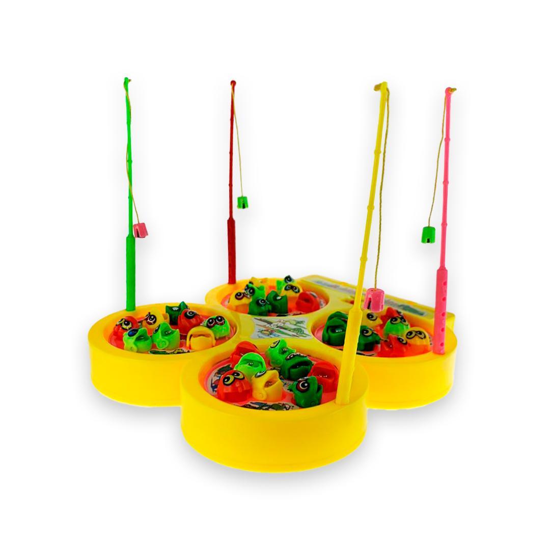 Miniatura Brinquedo Infantil Pescaria Pega Peixe Com Vara E 24 Peixes