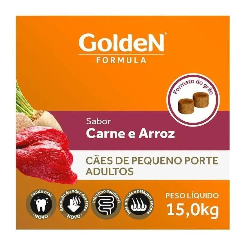 Miniatura Ração Golden Para Cachorro Adulto De Raça Pequena Carne 15kg