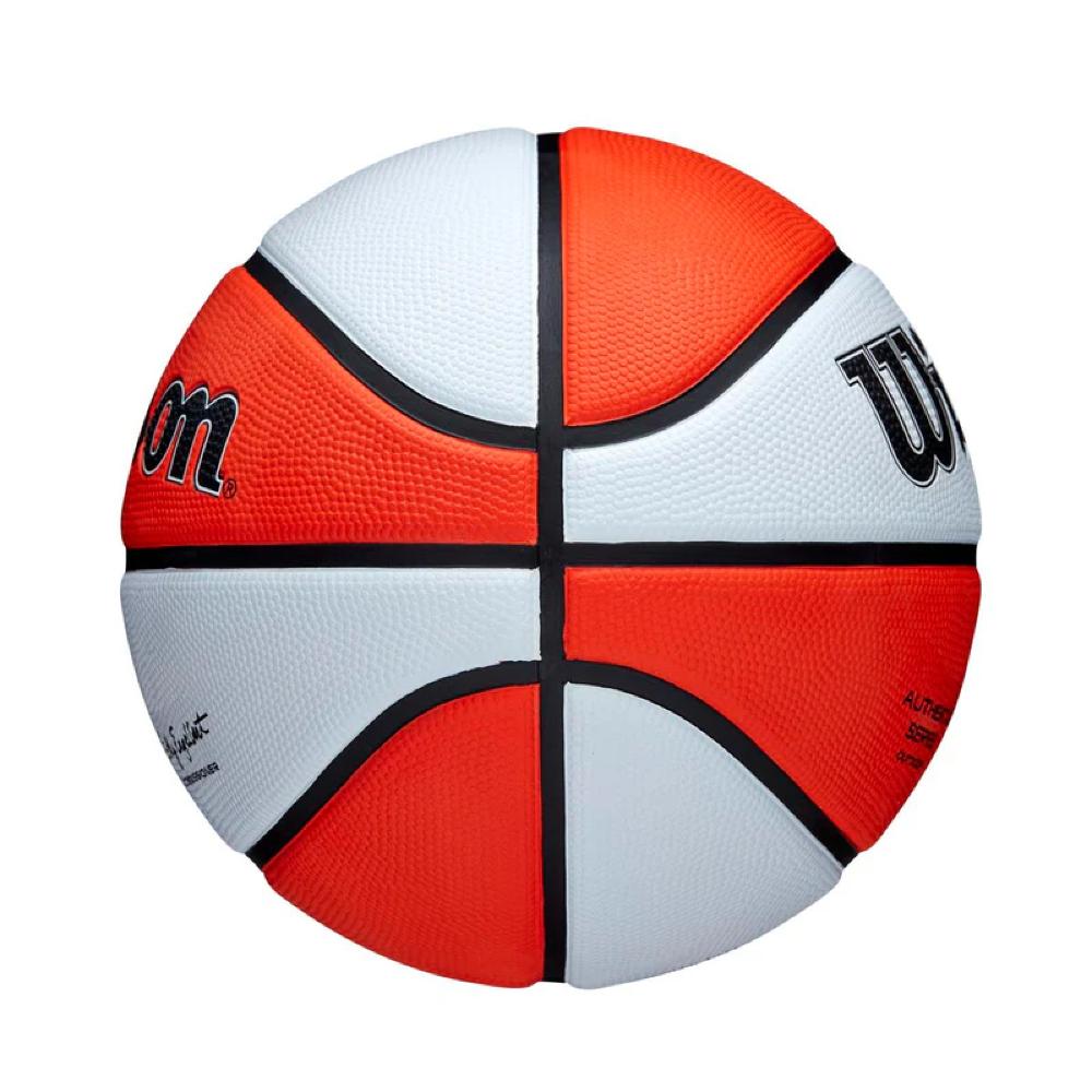 Miniatura Bola de Basquete Wilson WNBA Authentic Outdoor #6 Branco e Laranja