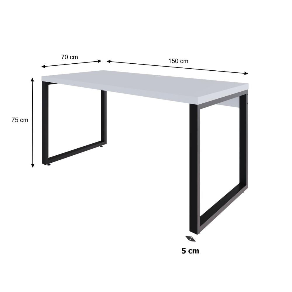 Miniatura Escrivaninha Yon Diretor 150x70x75 Branco/Preto