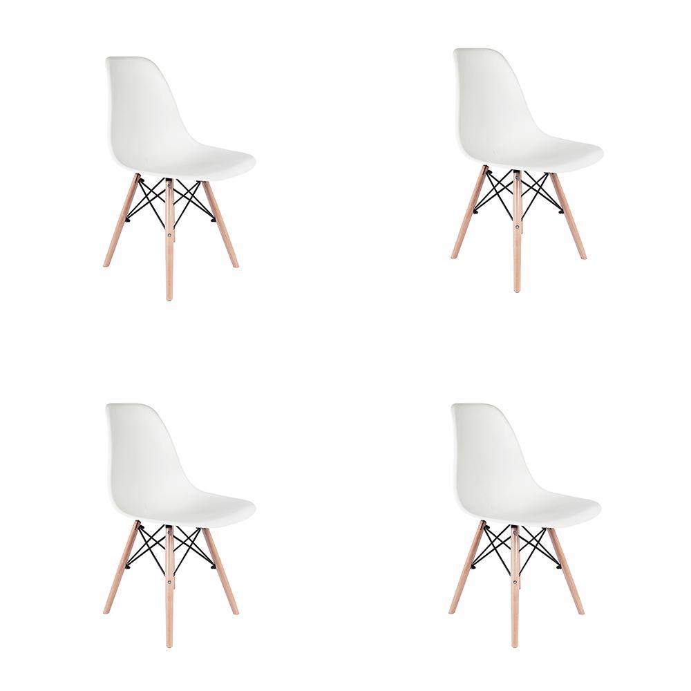 Miniatura Kit 4 Cadeiras Eiffel Inova - Branca