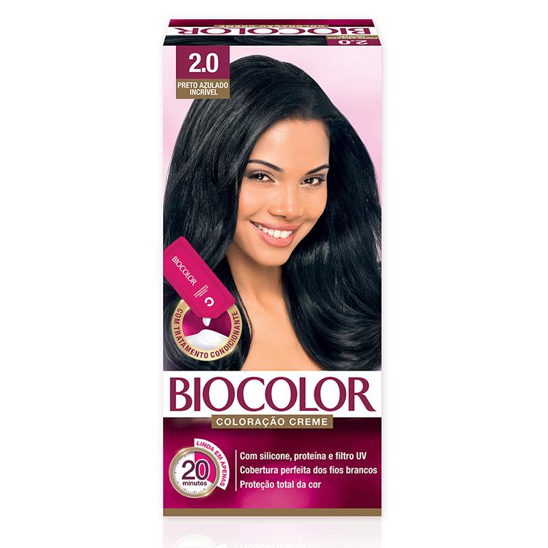 Miniatura Tinta de Cabelo Biocolor Mini Kit Preto Azulado Em Alta 2.0