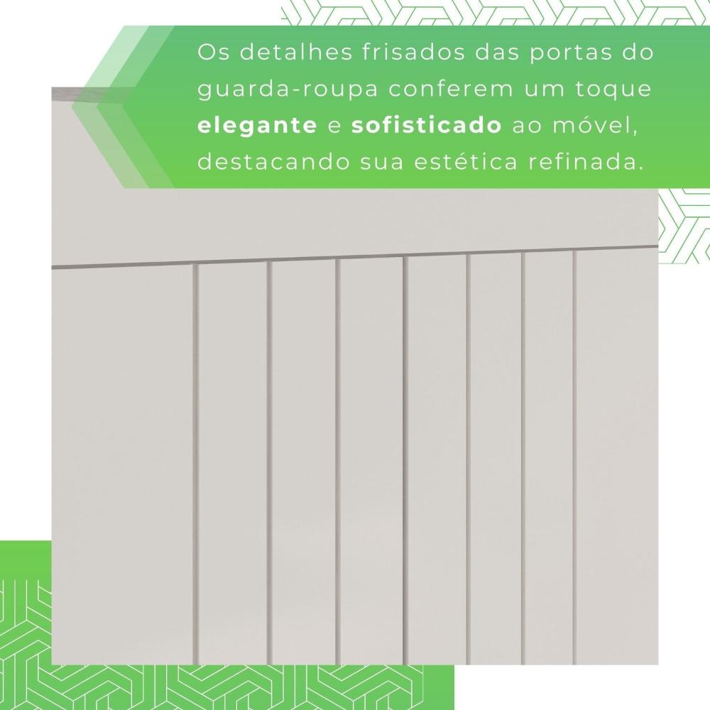 Miniatura Guarda-roupa 4 Gavetas 6 Portas com Espelho Lisboa Branco