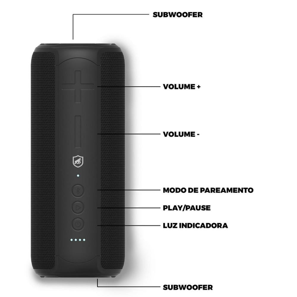 Caixa de Som Bluetooth Atomic 20w - Gshield