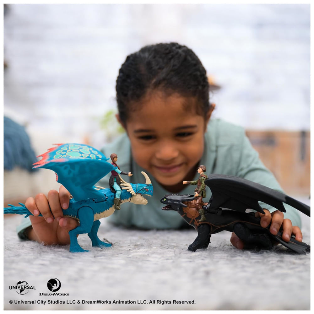 Dreamworks Dragons: Conjunto de Bonecos de Ação Deadly Nadder Astrid - Brinquedos Infantis para Meninos a partir de 4 anos