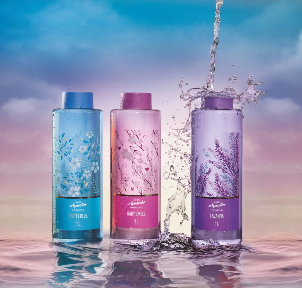Miniatura Body Splash Avon Aquavibe Refrescantes Baby Smell 1L