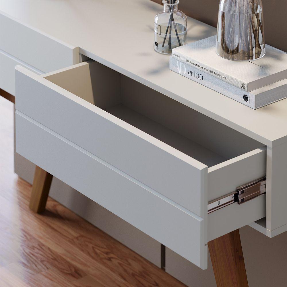 Miniatura Aparador Divisor de Ambiente com 2 Gavetas 136x78cm Noronha Colibri Off White