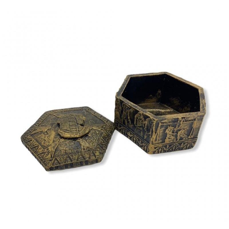 Miniatura Porta Joias Egípcio Dourado Em Resina - Escolha O Modelo