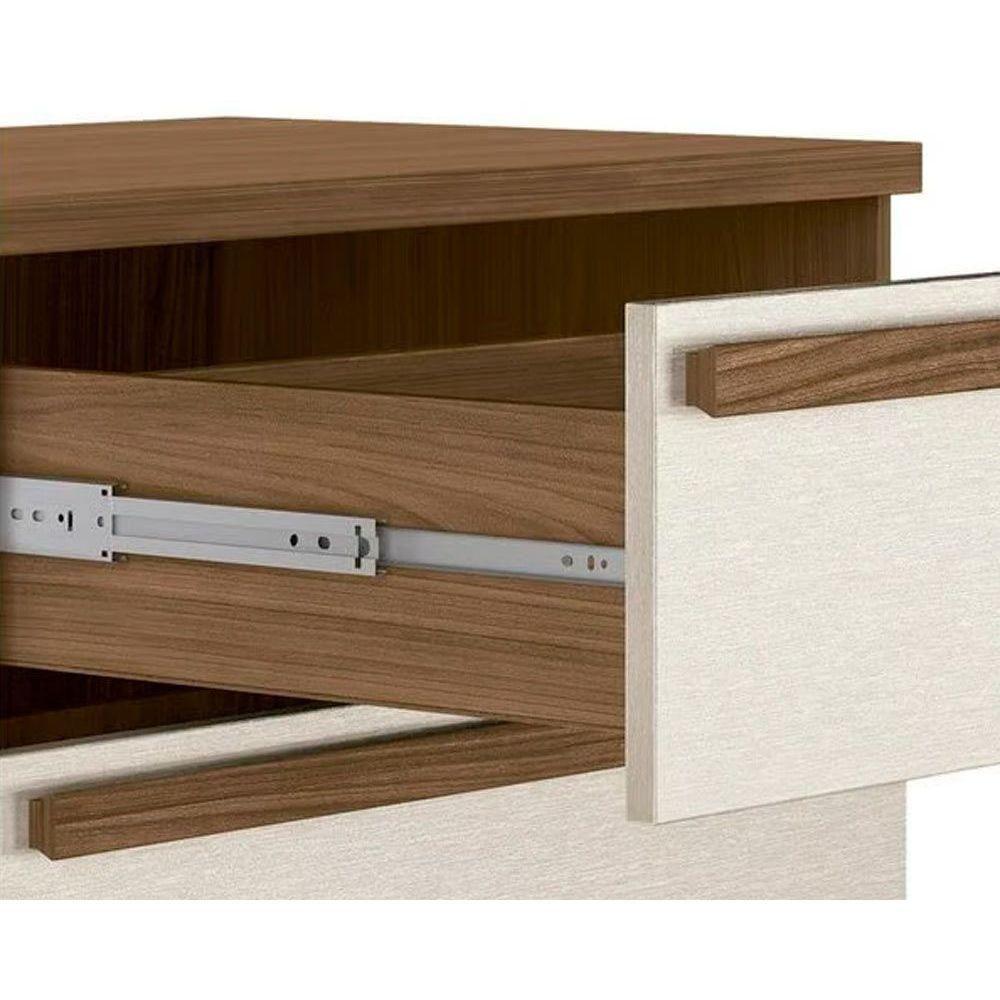 Miniatura Cômoda Juvenil Málaga Gold 2 Portas E 5 Gavetas C- Pés Jatoba-areia - Santos Andirá