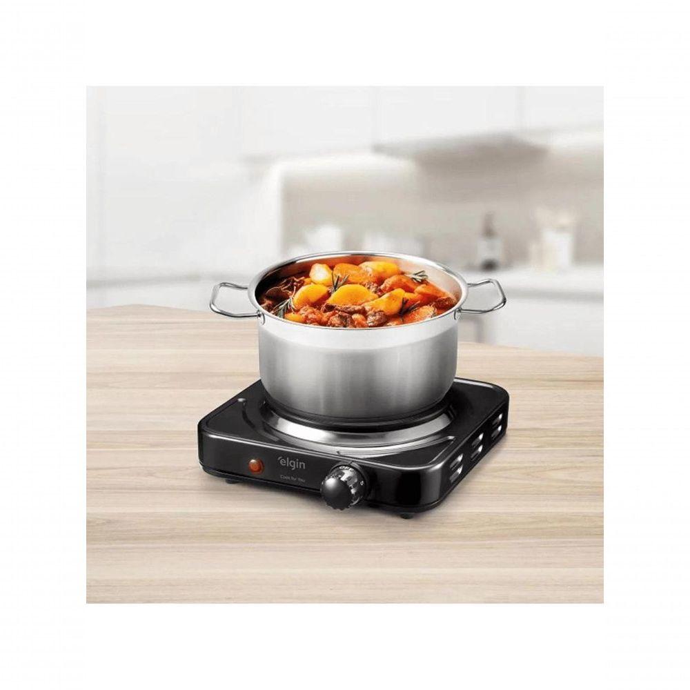 Miniatura Fogao Cooktop Elgin Eletrico Portatil FOG20 1 Boca 1000w - 110V