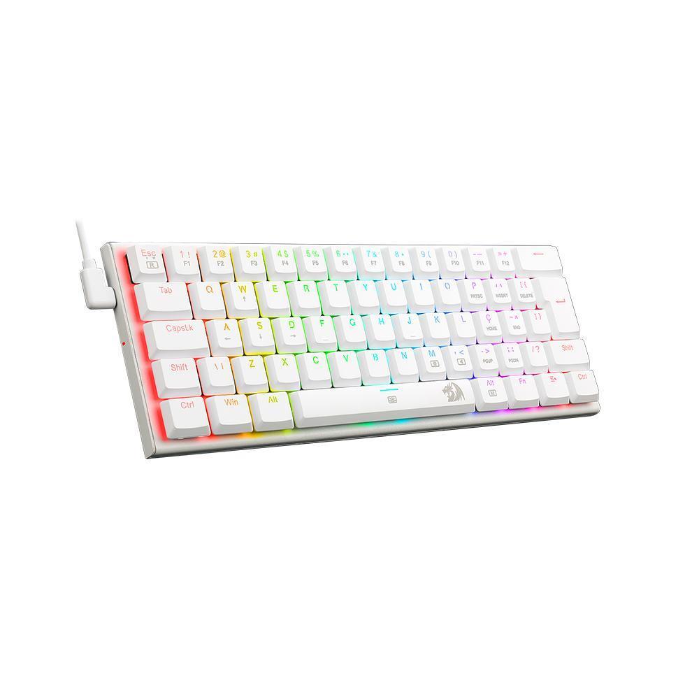 Miniatura Teclado Gamer Redragon Anivia Lunar White Rgb Switch Marrom