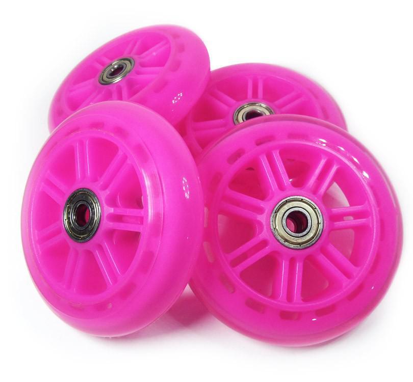 Miniatura Kit Roda Patins Silicone 4 Uni Patinete Rodinhas Rosa Abec 7