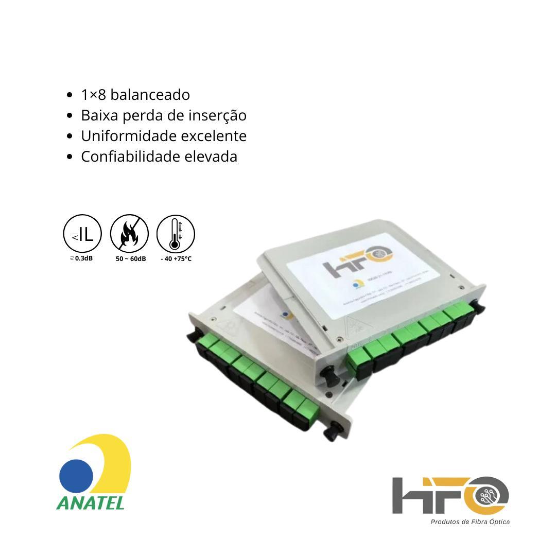 Miniatura Splitter Box Modular 1X8 Apc Fibra Óptica Rede Internet Pon