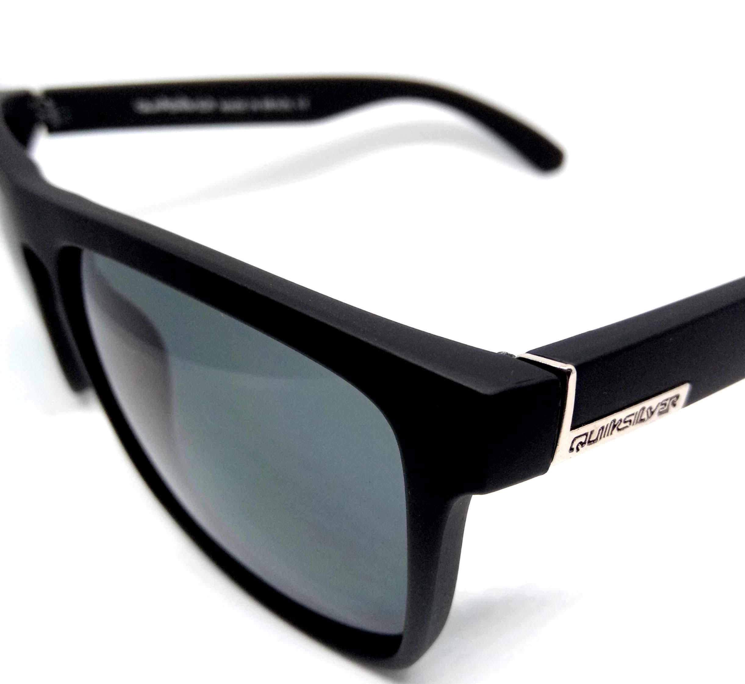 Miniatura Óculos De Sol Quiksilver The Ferris Preto Detalhes Prata