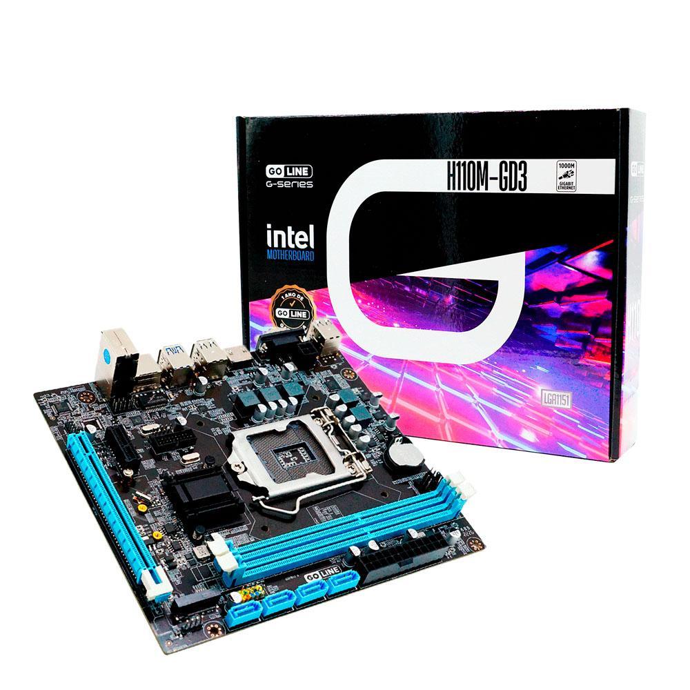 Placa Mãe Goline H110M-Gd3 Socket 1151 /Ddr3 /Intel /Gigabit
