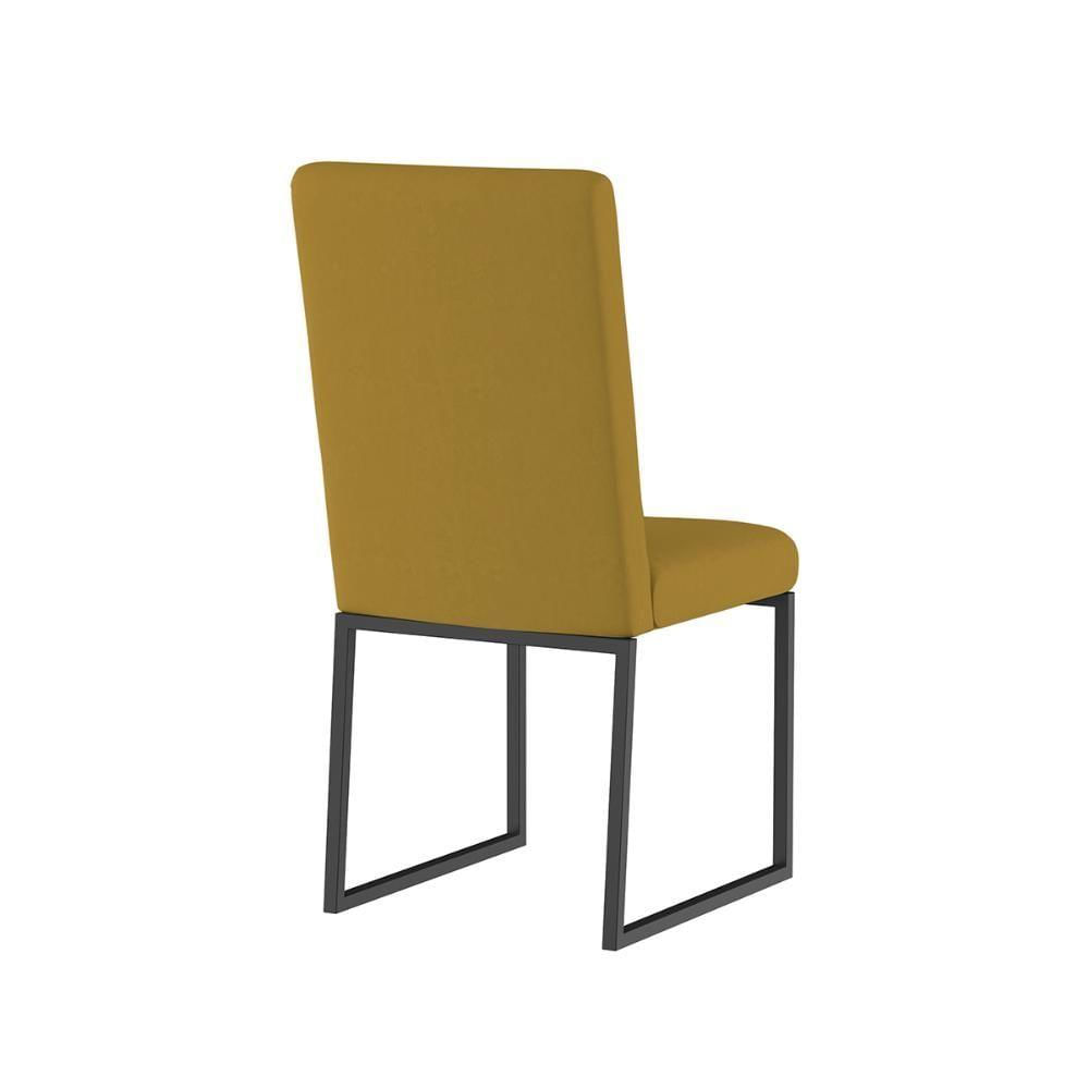 Miniatura Cadeira Estofada Base De Ferro Preto Para Mesa De Jantar Capuccino