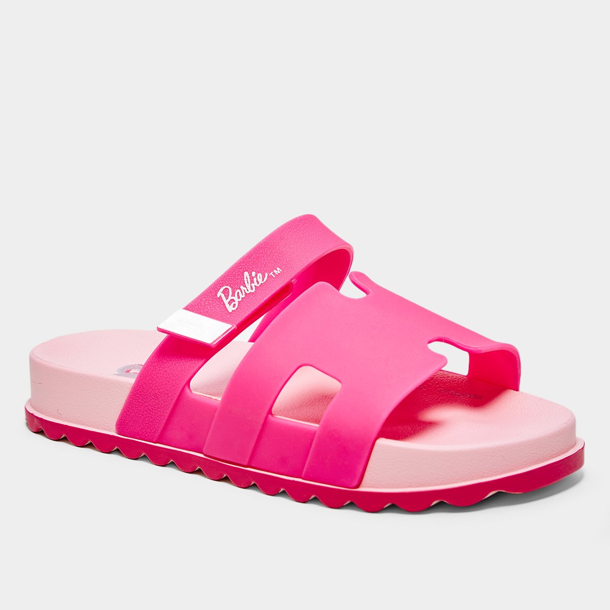 Miniatura Sandália Slide Infantil Grendene Barbie Glam Menina Rosa - 28
