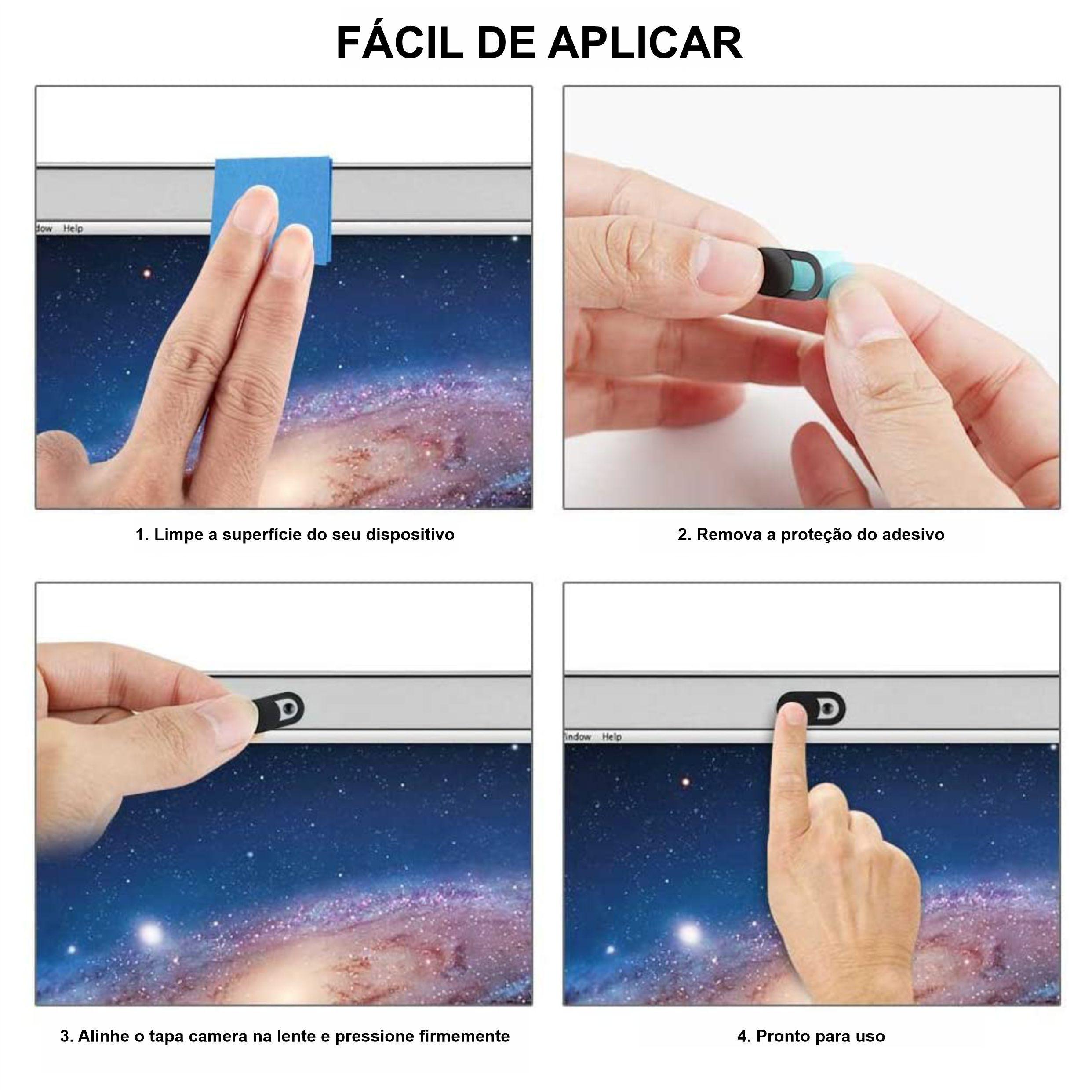 Miniatura Kit 6X Tapa Tampa Câmeras Protetor Esconde Webcam Cover