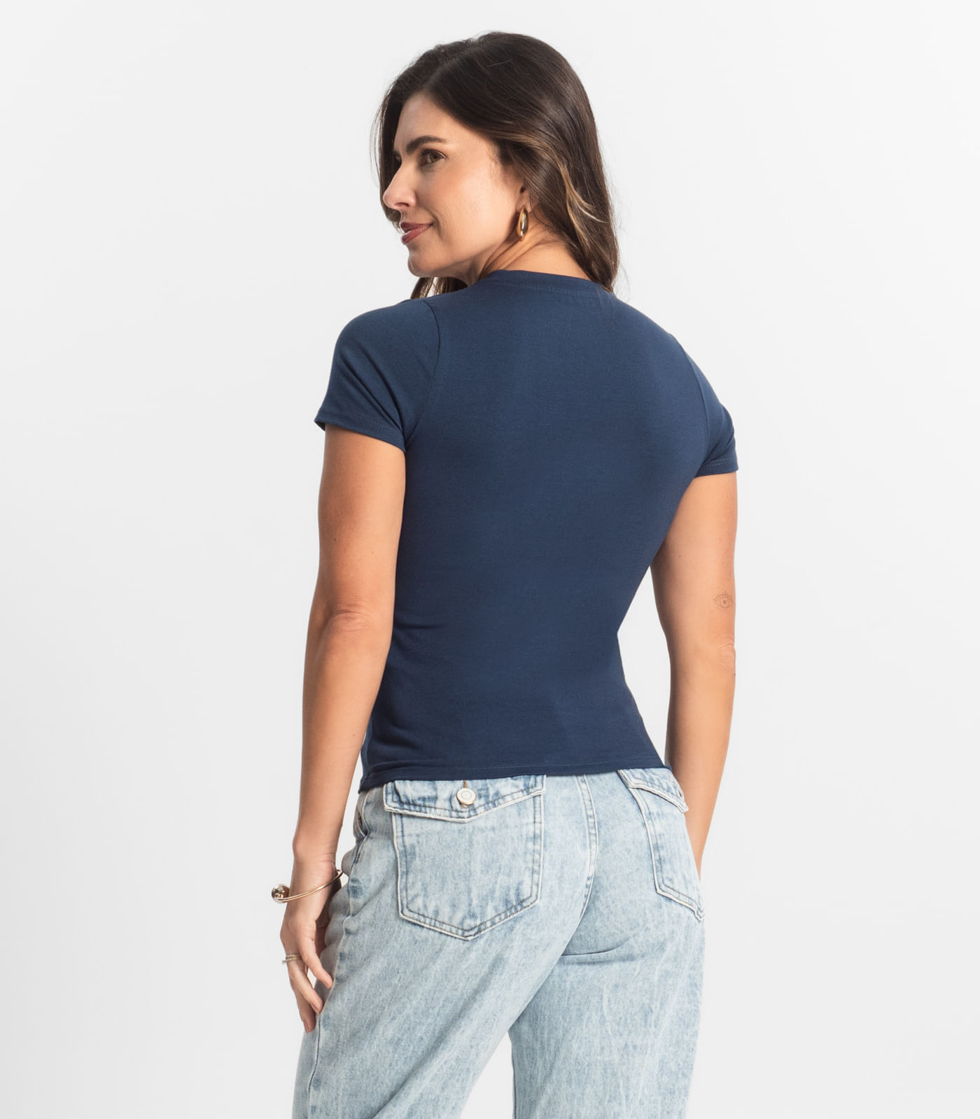 Miniatura Blusa T-Shirt Feminina Estampada Select Azul P