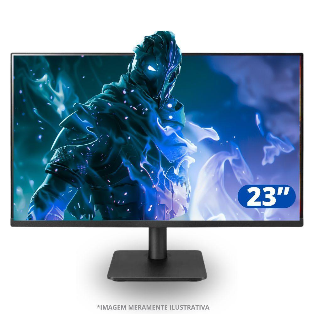 Miniatura Pc Gamer Amd Ryzen 5 5600gt, 16gb Ram, Placa De Video Radeon Vega 7, Ssd 480gb, Fonte 550w + Monitor 23" Led 75hz