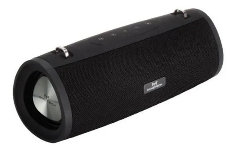 Miniatura Caixa de Som Bluetooth TWS 40W com Alça BTS39 Preta Maketech