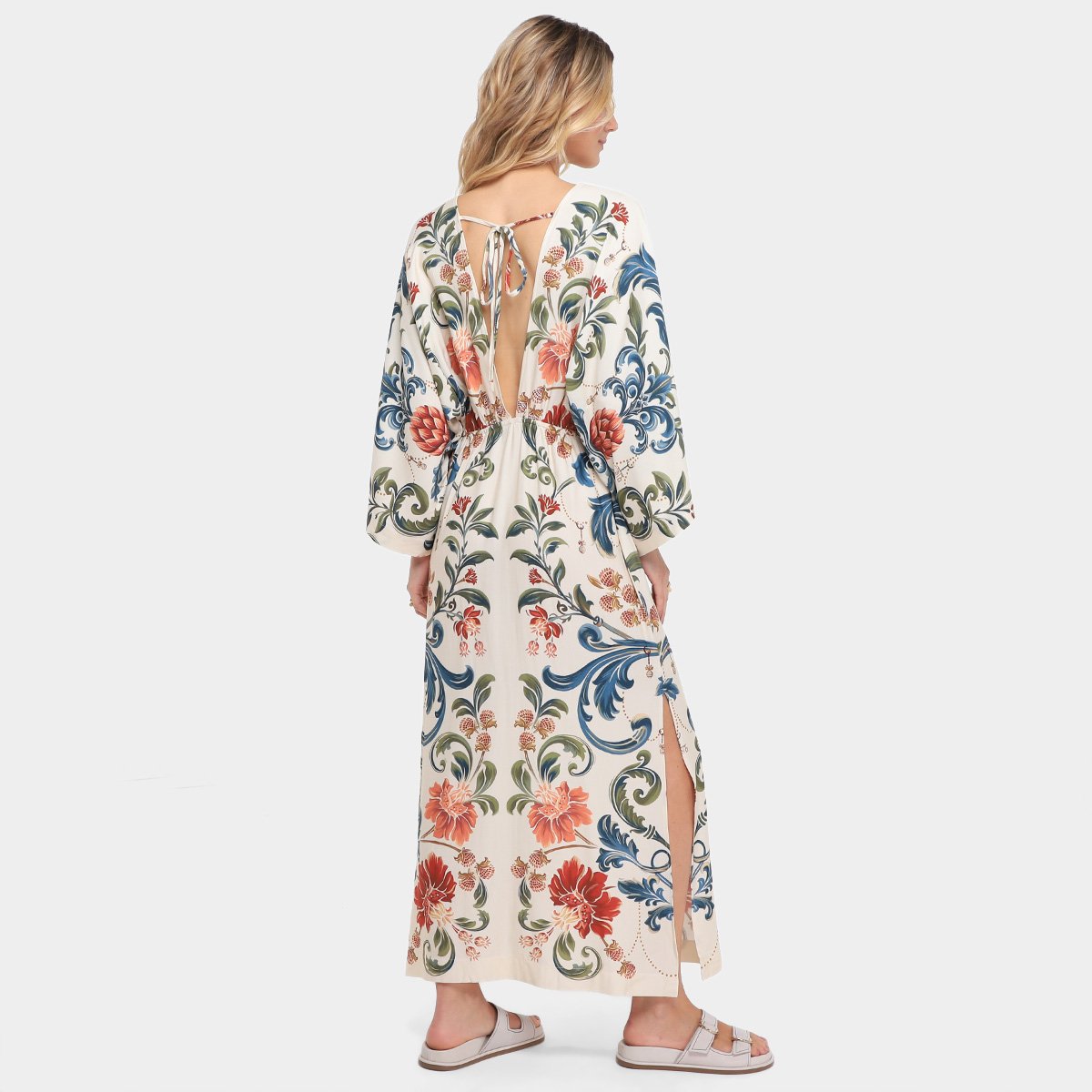 Miniatura Vestido Farm Midi Sonho Real Bege - G