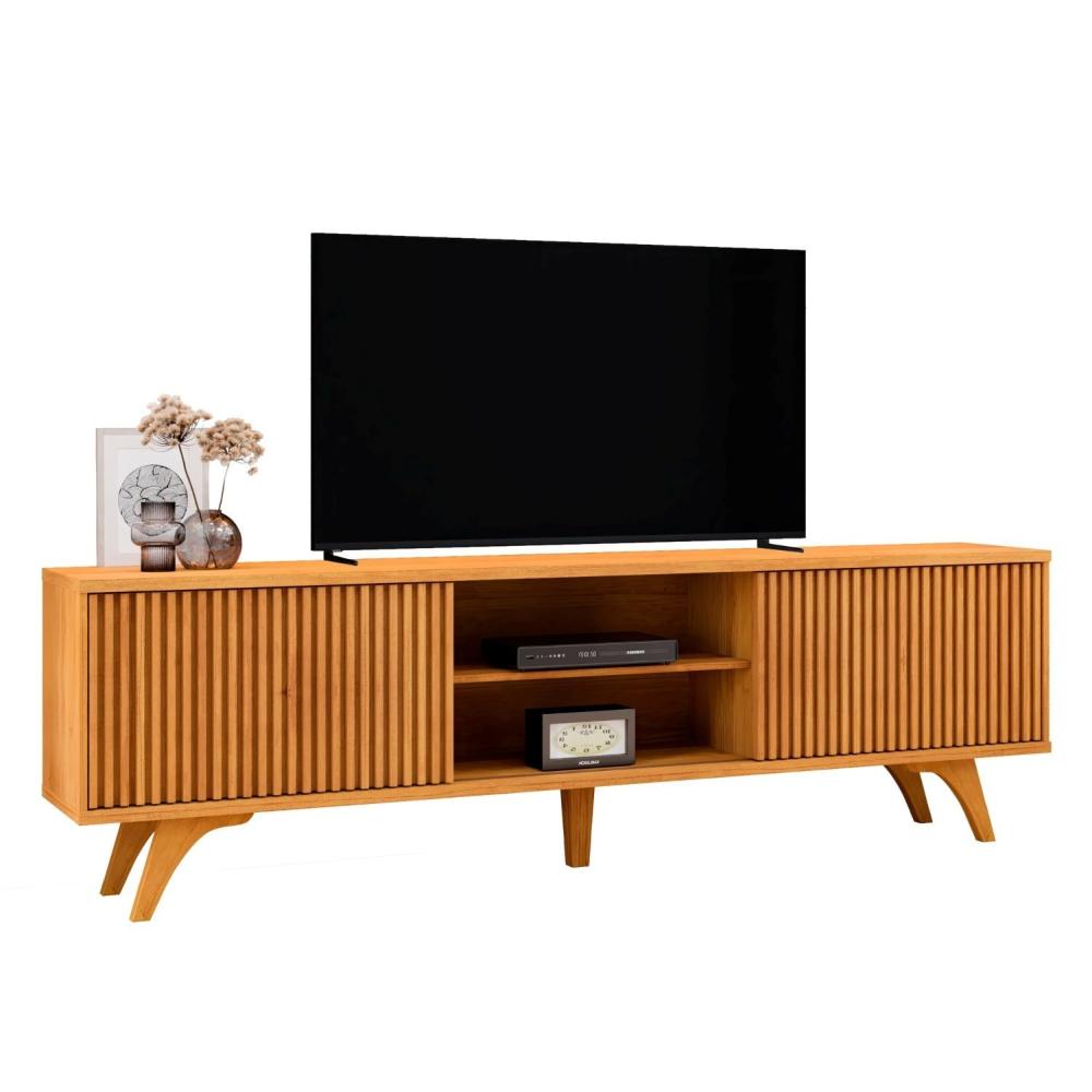 Rack para Tv até 75 Polegadas 2 Portas de Correr 180cm Gaia Naturalle