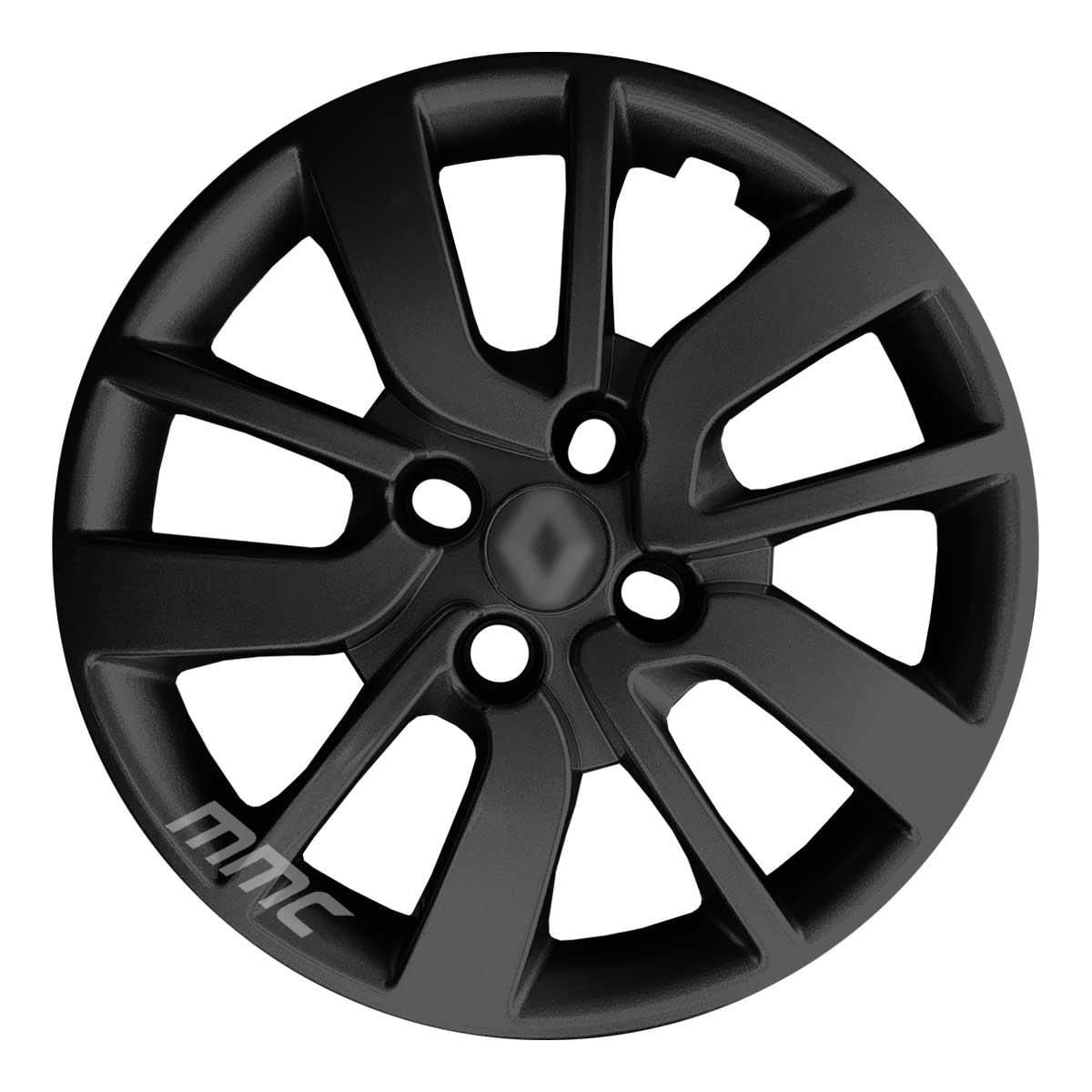 Miniatura 1X Calota Sandero Logan Aro 15 Preto Com Logo Relevo 6005