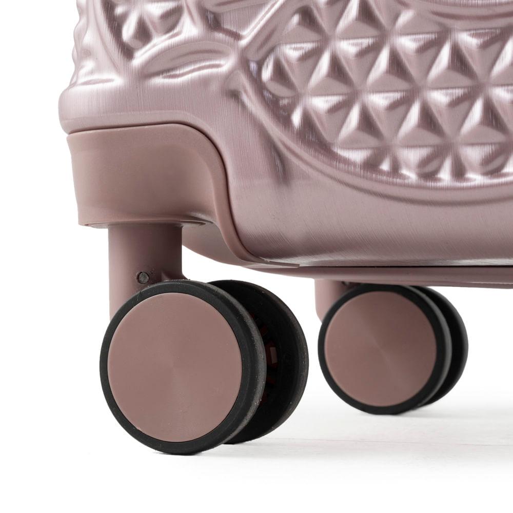 Mala de Viagem Grande 32 Kg ABS 4 Rodas Minnie Epcot Rosé Rosé - G