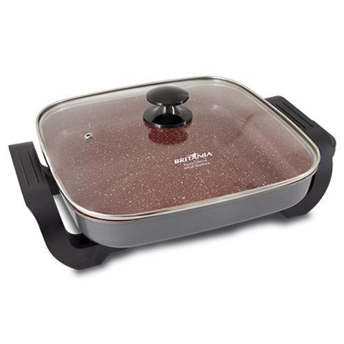Miniatura Panela Elétrica Britânia Multifunções Bpe06 Redstone 220V 220v - 3L - Antiaderente - Panela Elétrica - Elétrica - Panela - Britânia - Vidro - BPE06