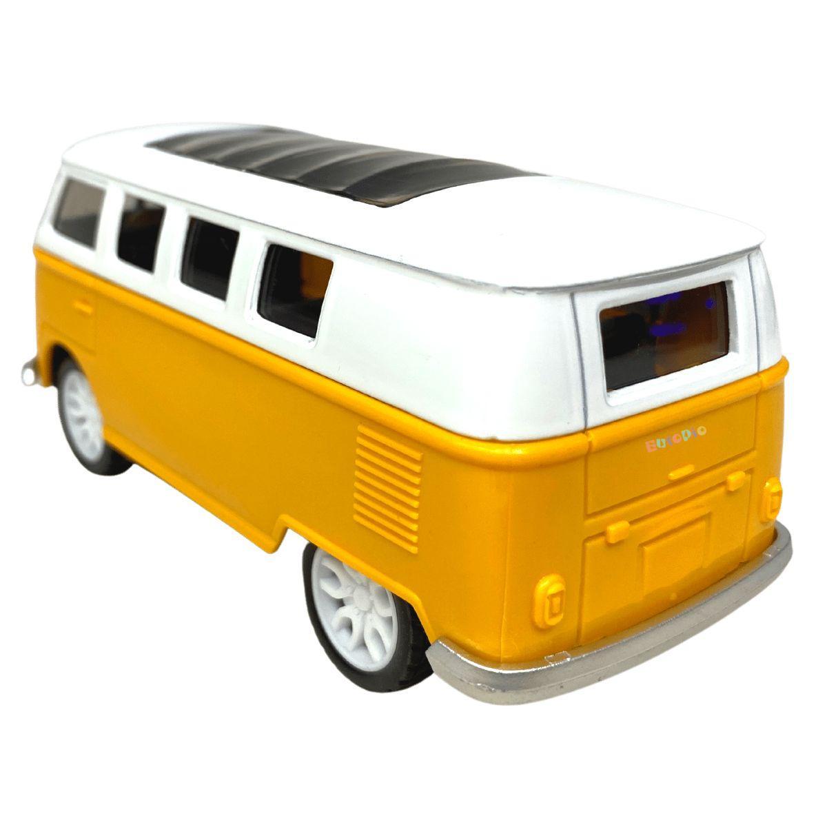 Miniatura Carrinho Miniatura Kombi De Plástico Rígido - Amarelo