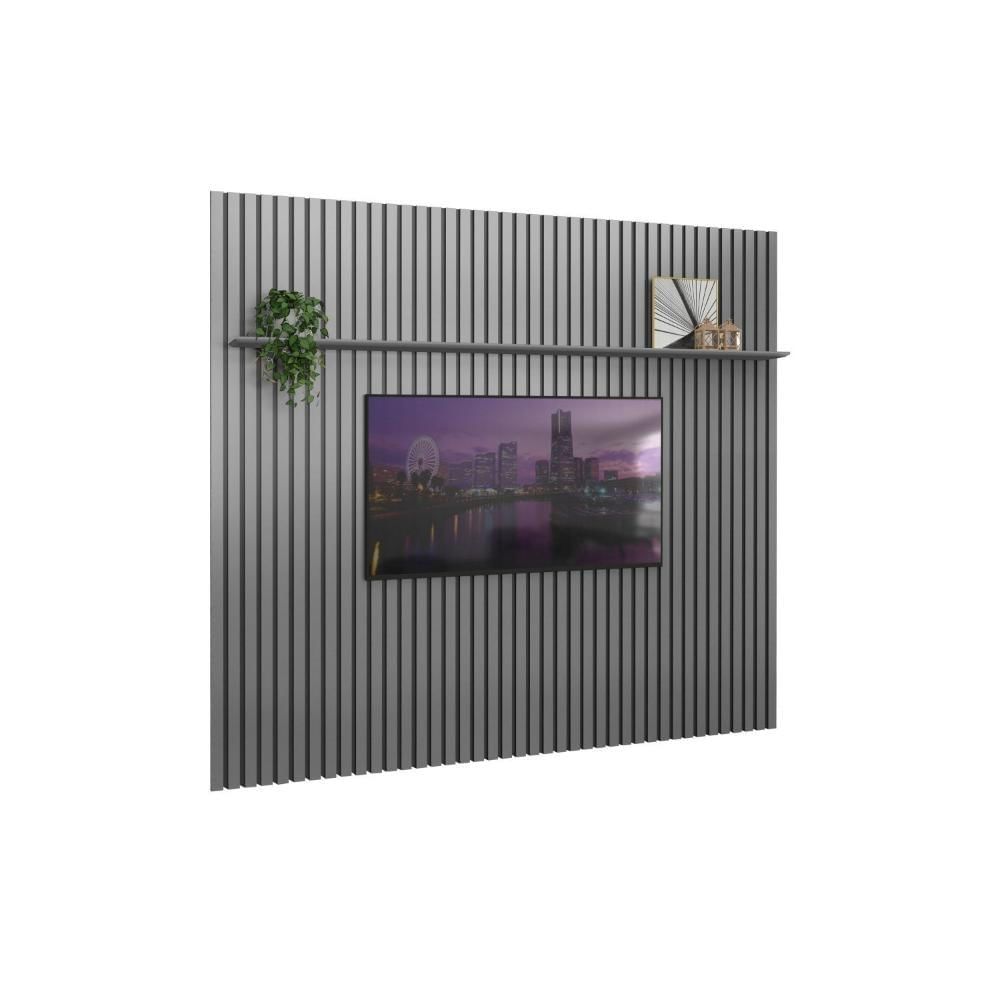Miniatura Painel Ripado para Tv até 89 Polegadas 231 Cm Absolut Cinza