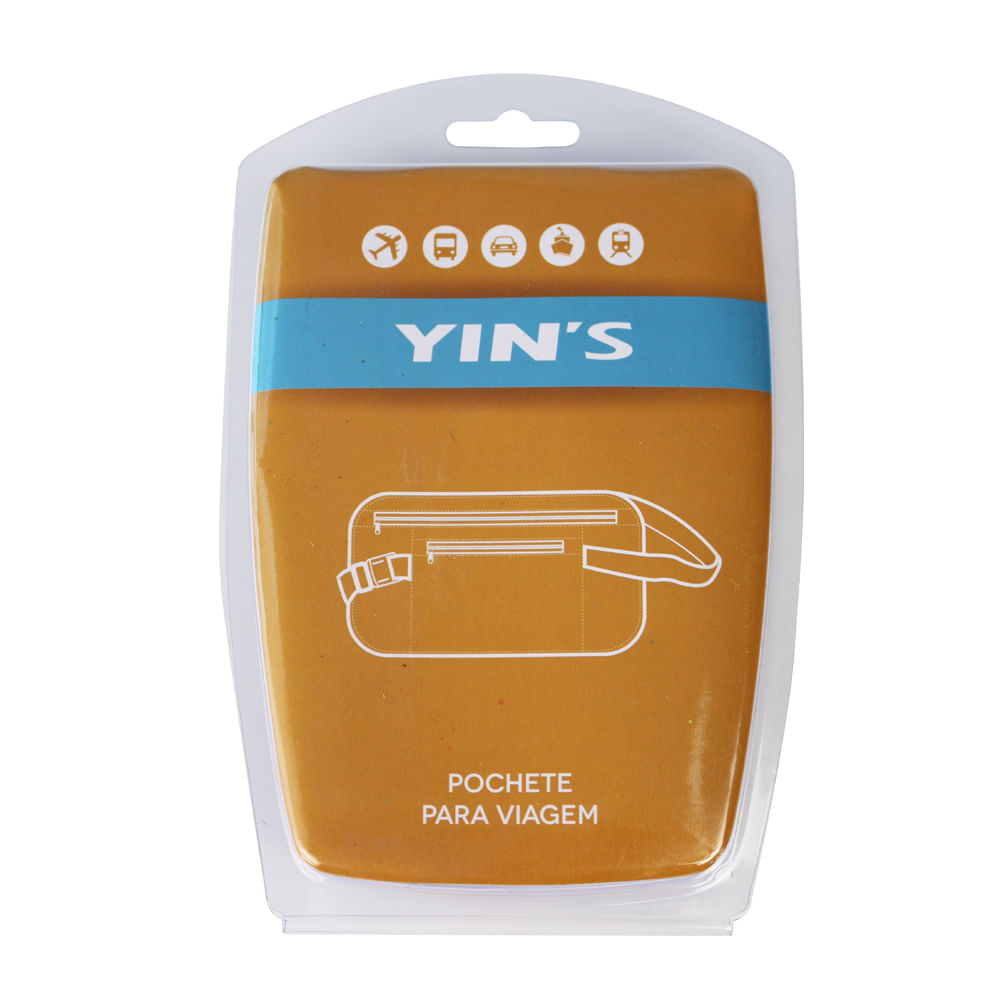Miniatura Pochete de Viagem Porta Dólar YS27019 Yin's Preto