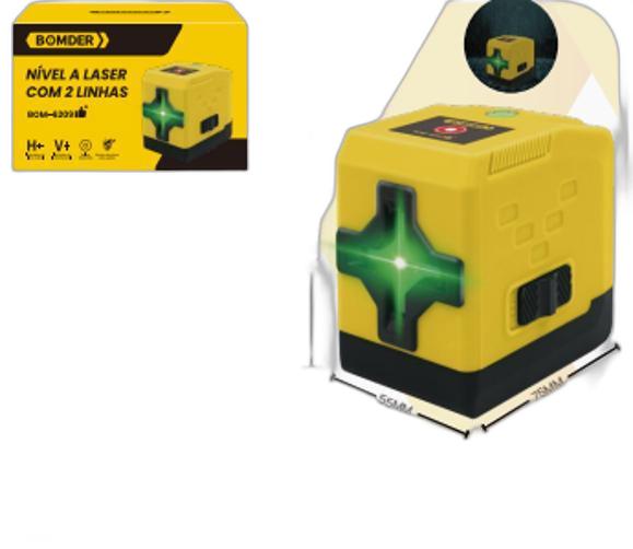 Miniatura Nivel A Laser Com 2 Linhas - Bom 6209