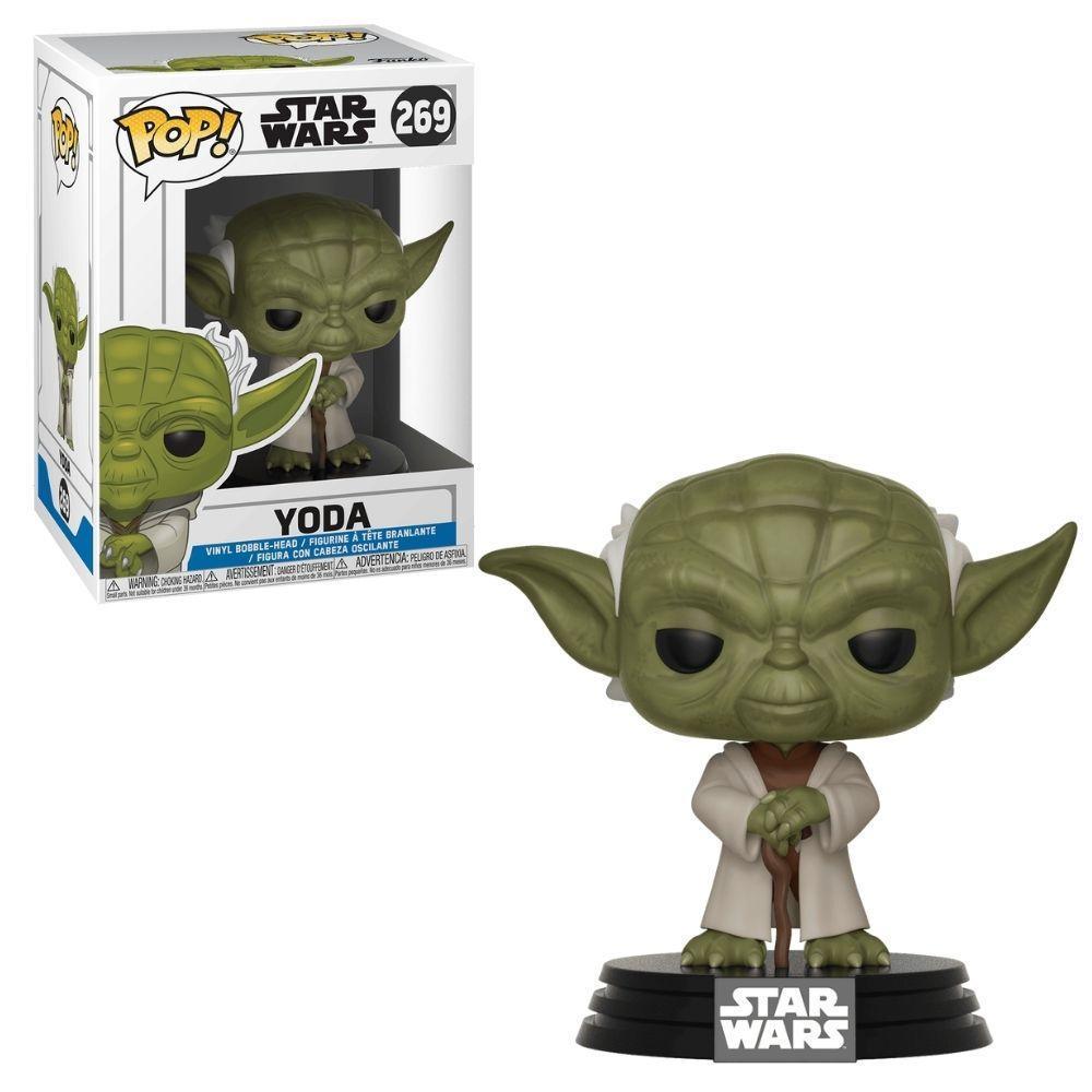 Miniatura Boneco Funko Pop Star Wars Clone Wars Yoda