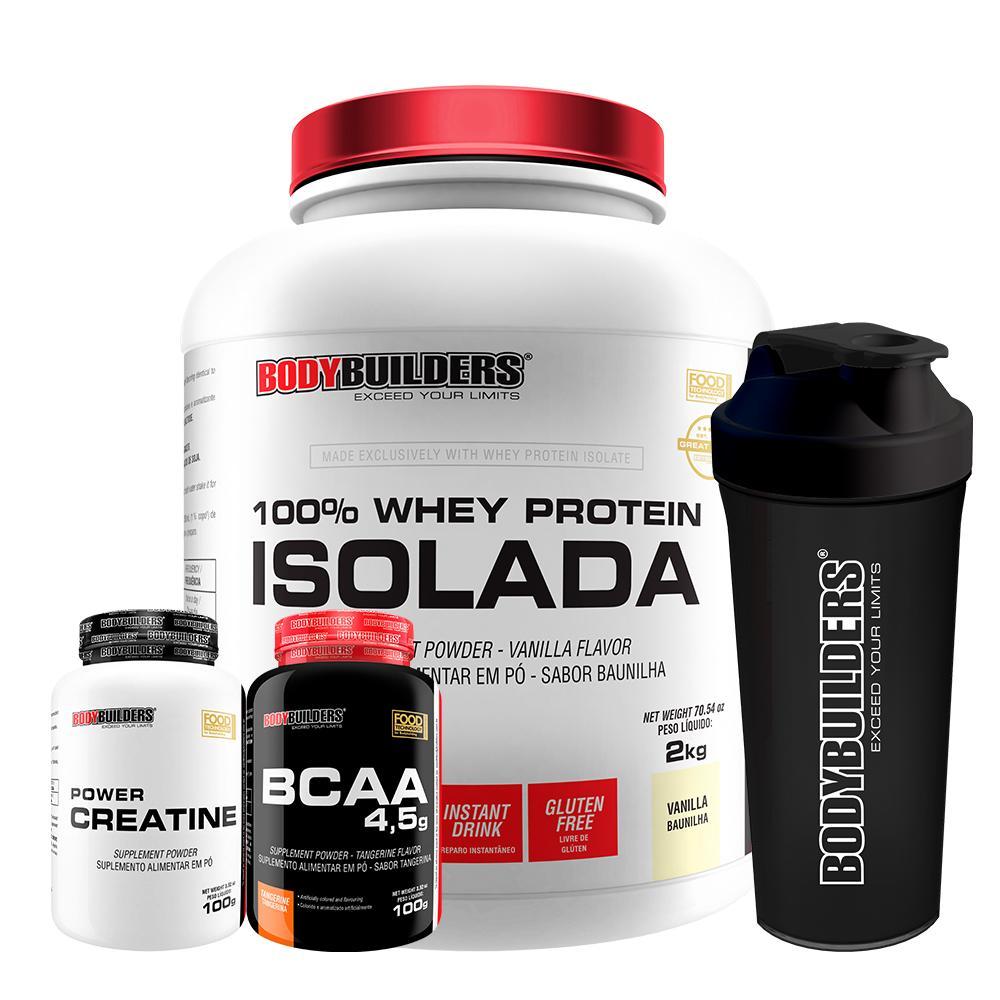 Miniatura Kit 100% Whey Protein Isolado 2Kg+ Bcaa 4,5 100G