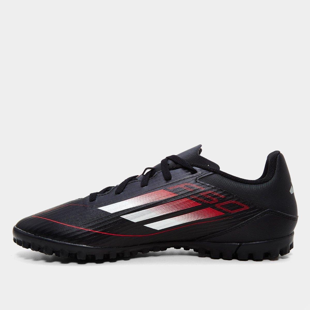 Chuteira Society Adidas F50 Club Unissex Preto+Vermelho - 37