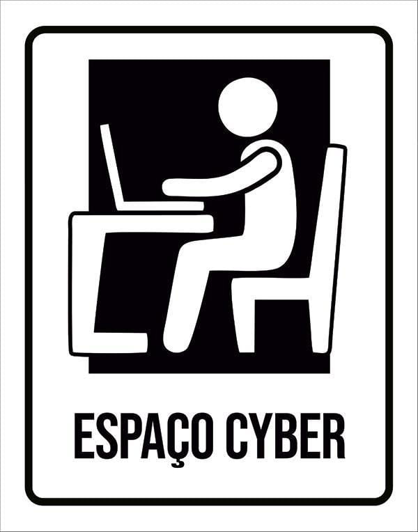 Miniatura Placa Condomínio Ambiente Espaço Cyber 18X23