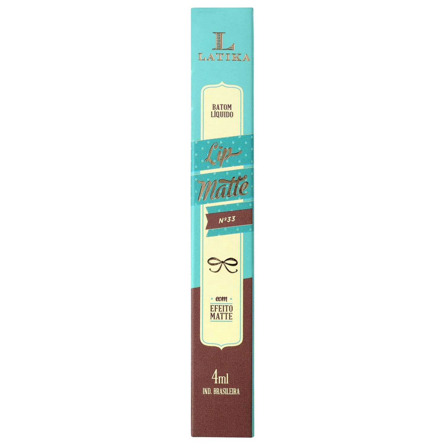 Miniatura Latika Lip Matte Nude Nº 33 - Batom Líquido 4ml Blz